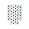 Starburst Pattern Can Cooler – Retro Navy & Gold Drink Koozie
