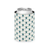 Starburst Pattern Can Cooler – Retro Navy & Gold Drink Koozie