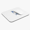 Minimal Blue Starburst Mouse Pad — Modern Abstract Desk Mat