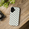 Retro Starburst Tough Phone Case — Teal Patterned Protective Cover