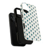 Retro Starburst Tough Phone Case — Teal Patterned Protective Cover