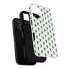Retro Starburst Tough Phone Case — Teal Patterned Protective Cover