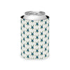 Starburst Pattern Can Cooler – Retro Navy & Gold Drink Koozie